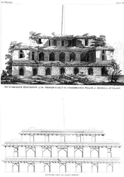 A Shikar Gah és az ünnepelt oszlop festői magaslata Delhiben, 1797. június, 1799