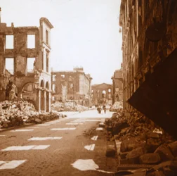 Place Royal, Reims, Észak-Franciaország, 1914-c1918