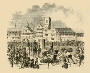 A kivégzés helye, Old Smithfield, 1890.