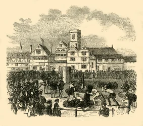 A kivégzés helye Old Smithfieldben, 1872.