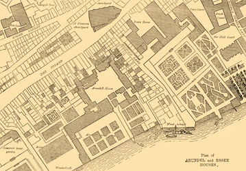 Arundel és Essex házak terve, 1881.