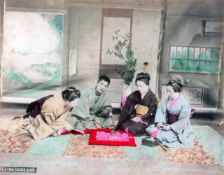 Kártyázás, Kobe, Japán
