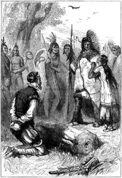 Pocahontas megmentette Smith kapitány életét, 1607 c1880
