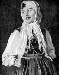 Lengyel nő hagyományos ruhában, 1936