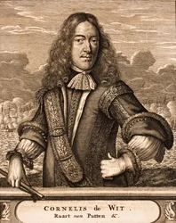 Cornelis de Witt portréja 1623-1672 Forrás: Háborús jelenet, 1675.