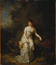 Jekaterina Lvovna Golovkina grófnő portréja, 18. század vége.
