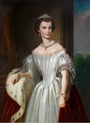 Bajor Erzsébet portréja, 1854.