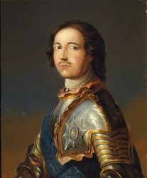 I. Nagy Péter császár portréja 1672-1725 lovagi páncélban