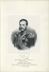 Michael Nikolaevich orosz nagyherceg portréja 1832-1909, 1858