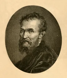 Michelangelo Buonarroti portréja, 1881.