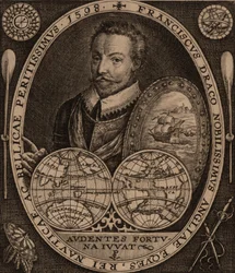 Sir Francis Drake portréja, 1641.