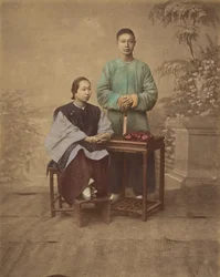 [Kínai pár portréja], 1870-es évek.