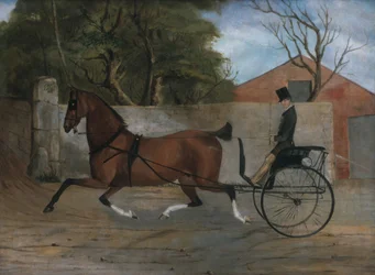 Egy úriember portréja hintóban, kb. 1850-60
