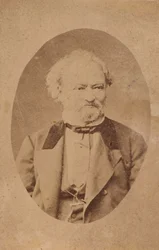 Erkel Ferenc zongoraművész és zeneszerző portréja 1810-1893, c. 1875.
