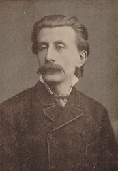 Moritz Moszkowski zongoraművész és zeneszerző portréja 1854-1925, kb. 1886-1890.