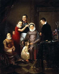 Nyikolaj Repnin-Volkonszkij herceg családjának portréja, 1820-as évek