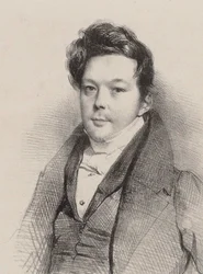 Auguste-Mathieu Panseron zeneszerző portréja 1796-1859, 1820.