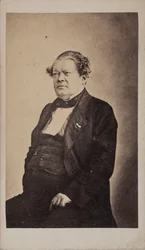 Auguste-Mathieu Panseron zeneszerző portréja 1796-1859, kb. 1855.