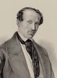 Hans Christian Lumbye zeneszerző portréja 1810-1874, c. 1850.