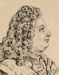 Marin Marais zeneszerző portréja 1656-1728.