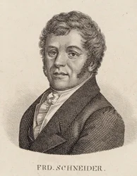 Friedrich Schneider orgonaművész és zeneszerző portréja 1786-1853.