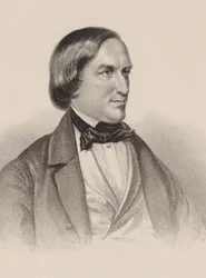 Karl August Krebs zongoraművész és zeneszerző portréja 1804-1880.