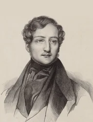 Thalberg Zsigmond zongoraművész és zeneszerző portréja 1812-1871.