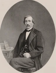 Delphin Alard hegedűművész és zeneszerző portréja 1815-1888, 1870.