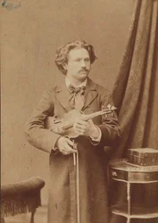 Frantisek Ondricek hegedűművész és zeneszerző portréja 1857-1922, 1882-1883.