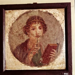 Portréfestmény Sapphoról, Pompeii, Olaszország