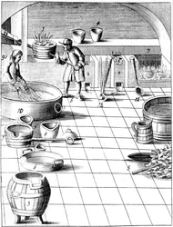 Réz és ezüst előállítása érmék előállításához, 1683