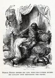 Henrik herceg életét ajánlja, amikor apja kételkedik a hűségében, amikor visszaadja a koronát, 1882