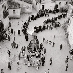 Flagellants körmenet, Albano di Lucania, Potenza, Basilicata, Olaszország (f/w fotó)