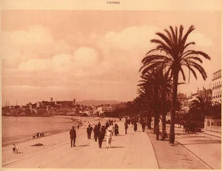 Promenade de la Croisette és Mont Chevalier, Cannes, 1930.