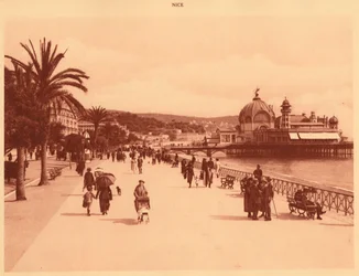 Promenade des Anglais és a Jetty Palace, Nizza, 1930.