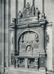 Murray prépost 1624. sírja a kápolna keleti végében, 1926