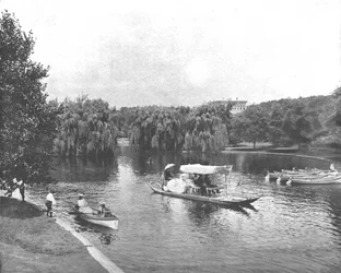 Public Garden and Lake, Boston, USA, 1900.