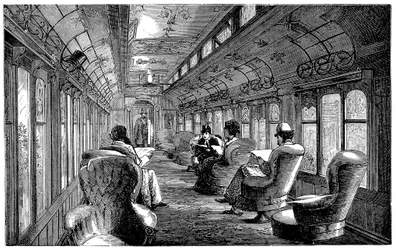 Pullman szalonkocsi a Midland Railway-n, Anglia, 1876