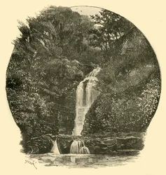 Pyrddin-vízesés, Vale of Neath, 1898.