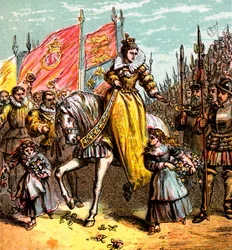 Erzsébet királynő csatlakozása, 1558, 1850 körül