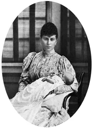 Mária királynő a leendő VIII. Edward királlyal, 1894