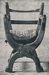Queen Marys szék a winchesteri katedrálisban. Kr.u. 1554., 1928