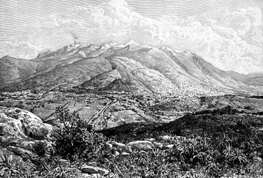 Quito és Mount Pichincha, Ecuador, 1895