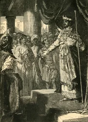 Rehoboam, aki elfogadja a fiatalok tanácsát, 1890.