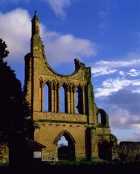A homlokzat maradványai, Byland Abbey, North Yorkshire (fotó)