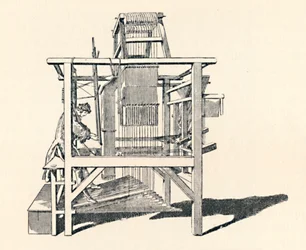 Szalagfonó szövőszékénél, 1747, 1904