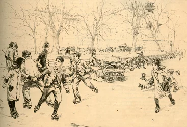 Görkorcsolya a Madison Square-en, New Yorkban, 1881.