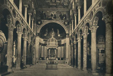 Roma – Szent Ágnes-bazilika a falakon kívül a Nomentana utcában, 1910
