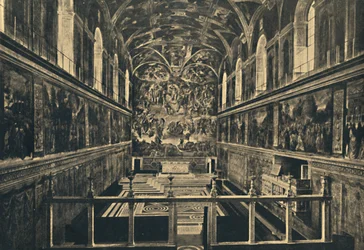 Róma – Vatikáni Palota – A Sixtus-kápolna, IV. Sixtus alapította 1483-ban, 1910