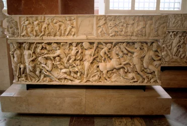 Római szarkofág Selene és Endymion legendájával, i.sz. 230-235